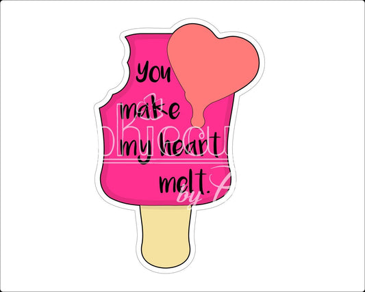 Heart Popsicle Cookie Cutter - Periwinkles Cutters