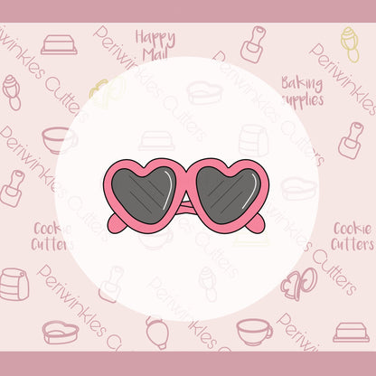 Heart Sunglasses Cookie Cutter - Periwinkles Cutters
