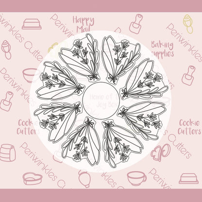 Herbs Branch Platter Cookie Cutter - Periwinkles Cutters
