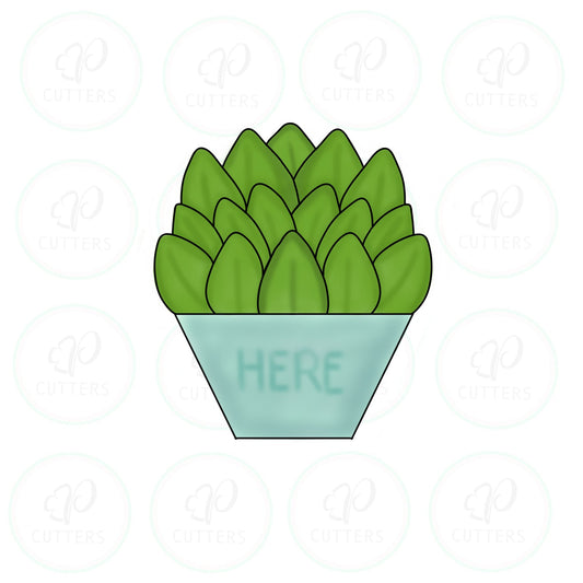 Here Succulent Pot Cookie Cutter - Periwinkles Cutters