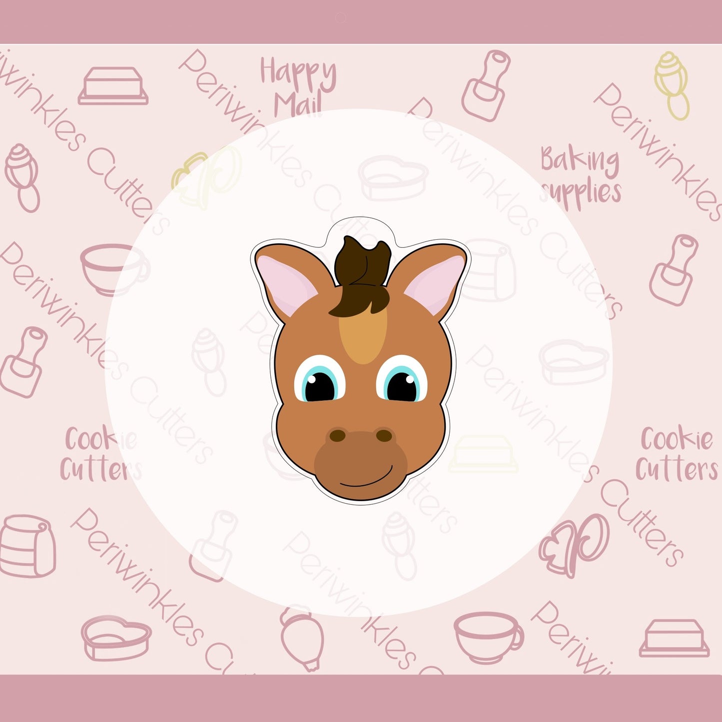 Horse - Donkey Head Cookie Cutter - Periwinkles Cutters
