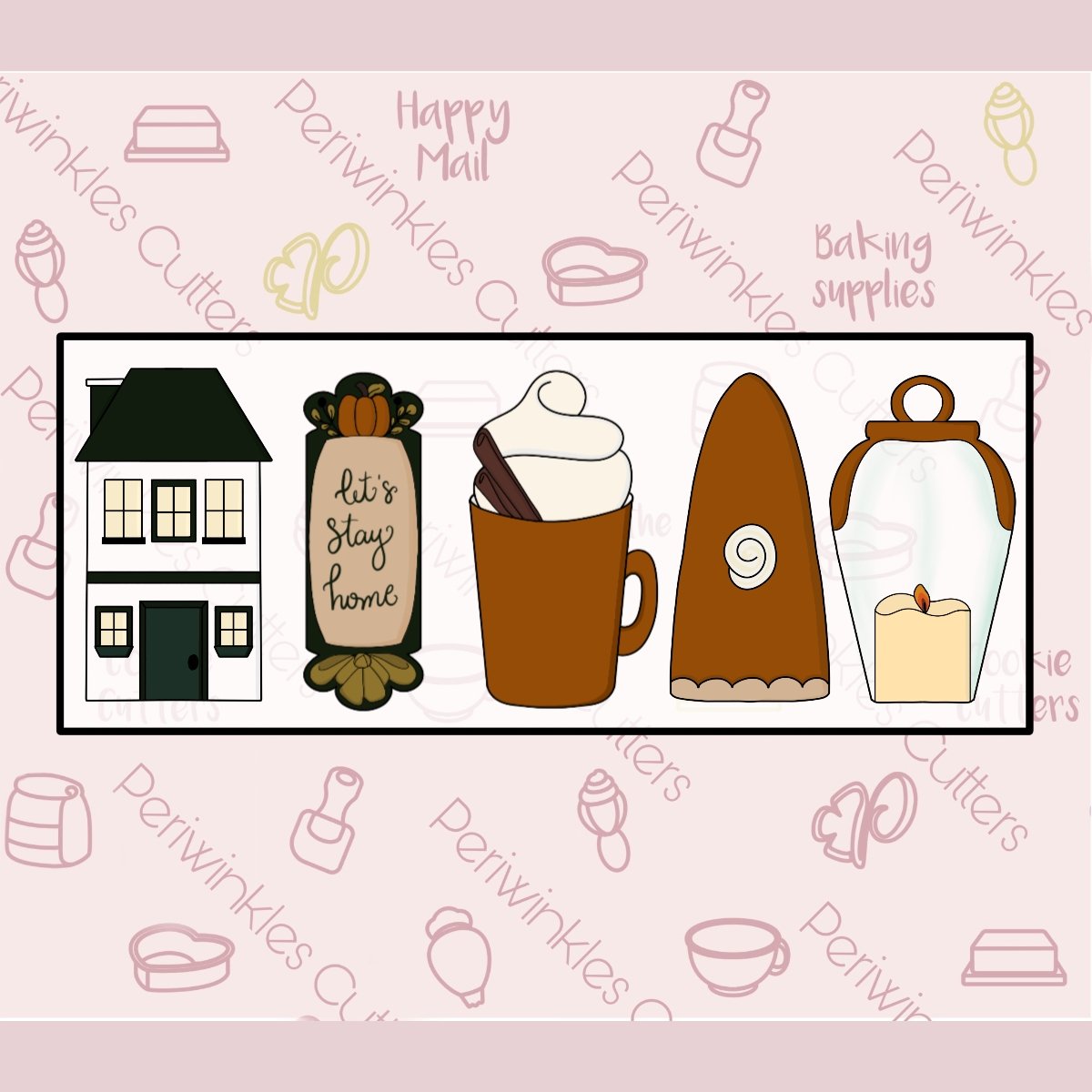 House Cassie Tallish Holiday Cookie Cutter - Periwinkles Cutters