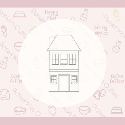 House Cassie Tallish Holiday Cookie Cutter - Periwinkles Cutters