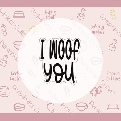 I Woof You Set of 2 Cookie Cutter - Periwinkles Cutters