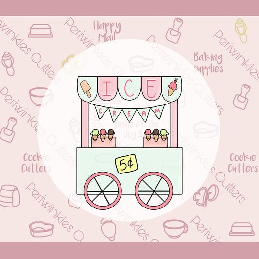 Ice Cream Cart Cookie Cutter - Periwinkles Cutters