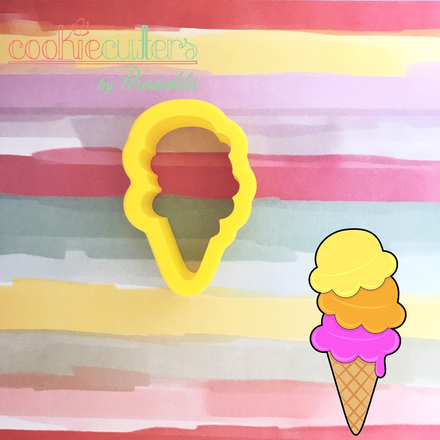 Ice Cream Cookie Cutter - Periwinkles Cutters