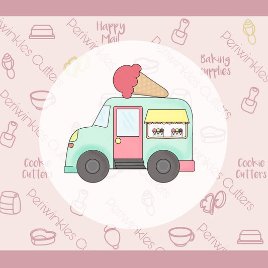 Ice Cream Truck Cookie Cutter - Periwinkles Cutters