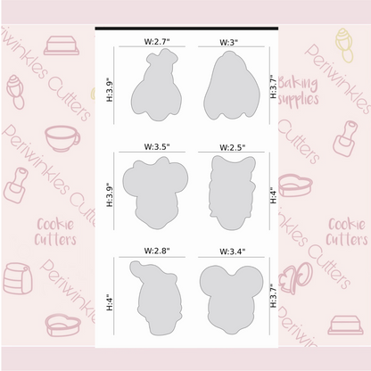 Play House Set of 6 Cookie Cutter - Periwinkles Cookie Cutters 