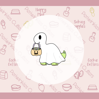Dino Ghost Cookie Cutter - Periwinkles Cookie Cutters 