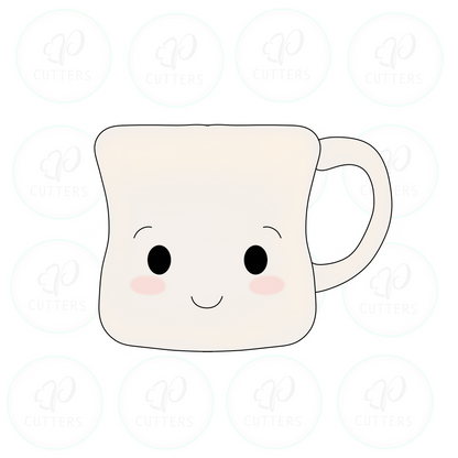 Rae Dunn Inspired Marshmallow Mug Cookie Cutter - Periwinkles Cookie Cutters 