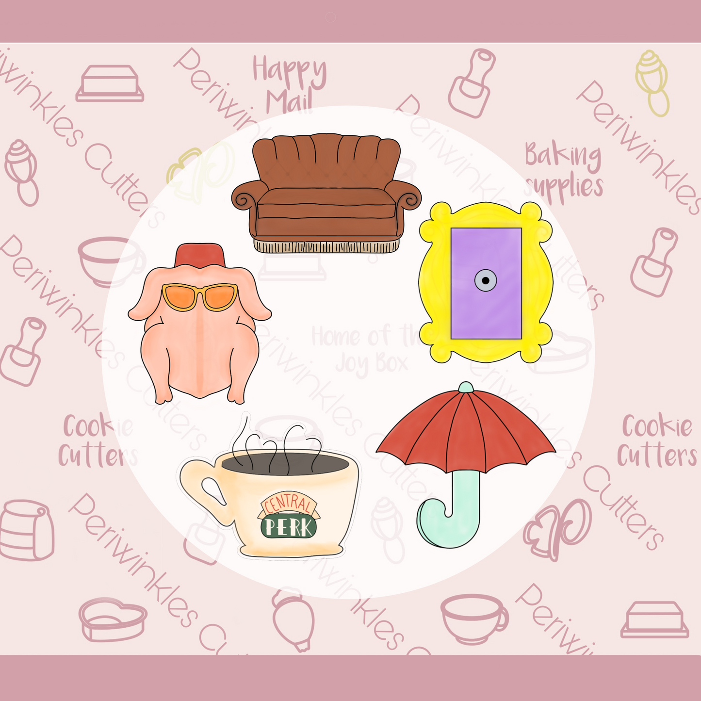 Pivot Couch Cookie Cutter - Periwinkles Cookie Cutters 