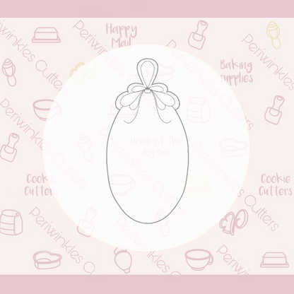Oval Halo Cassie Tallish Holiday Cookie Cutter - Periwinkles Cookie Cutters 