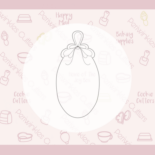 Oval Halo Cassie Tallish Holiday Cookie Cutter - Periwinkles Cookie Cutters 