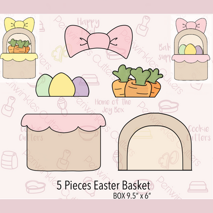 Build an Easter Basket Set of 5 Cookie Cutters - Periwinkles Cookie Cutters