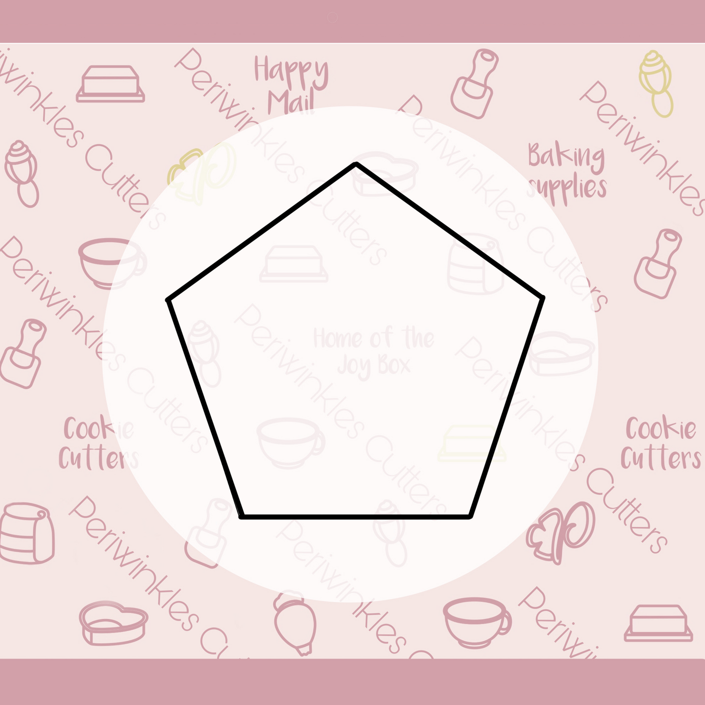 Pentagon Cookie Cutter - Periwinkles Cookie Cutters 
