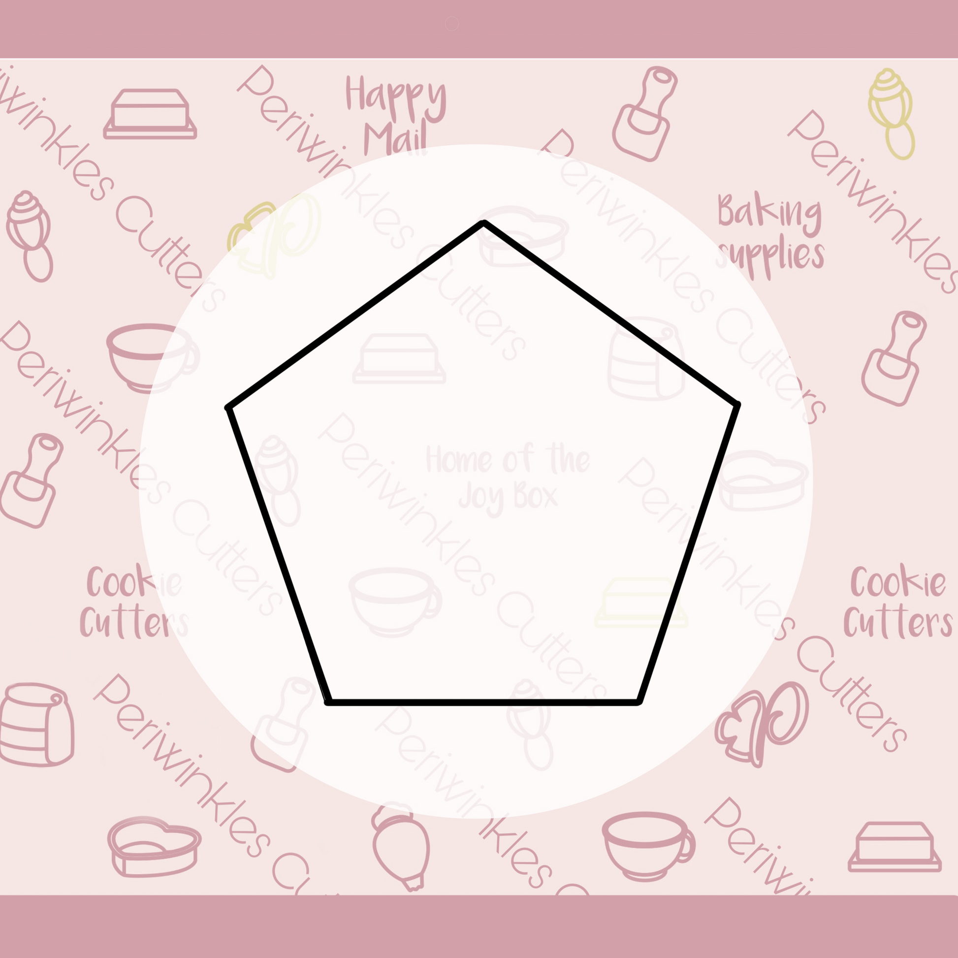 Pentagon Cookie Cutter - Periwinkles Cookie Cutters 