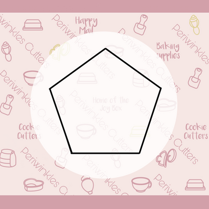 Pentagon Cookie Cutter - Periwinkles Cookie Cutters 