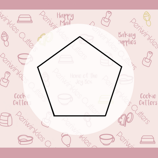 Pentagon Cookie Cutter - Periwinkles Cookie Cutters 