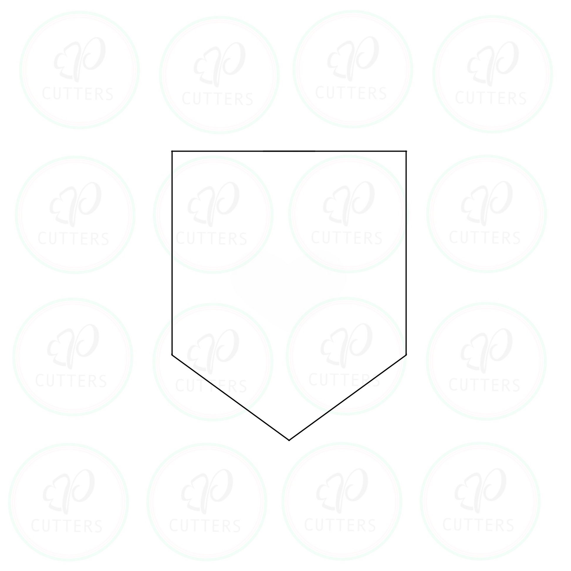 Banner Flag Cookie Cutter - Periwinkles Cookie Cutters 
