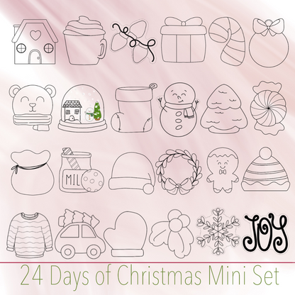 Classic Christmas 24 Mini Advent Calendar Cookie Cutter Set - Periwinkles Cookie Cutters