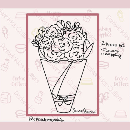 Jamie’s Bouquet of Flowers Cookie Cutter - Periwinkles Cutters