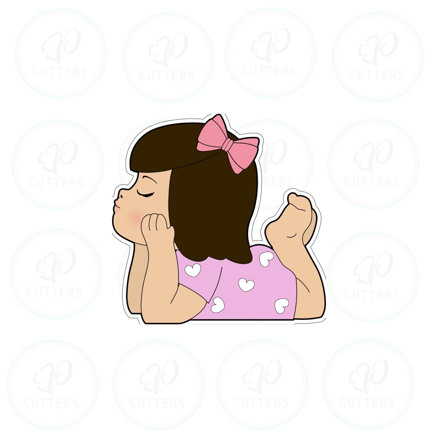 Kissing Girl Cookie Cutter - Periwinkles Cutters
