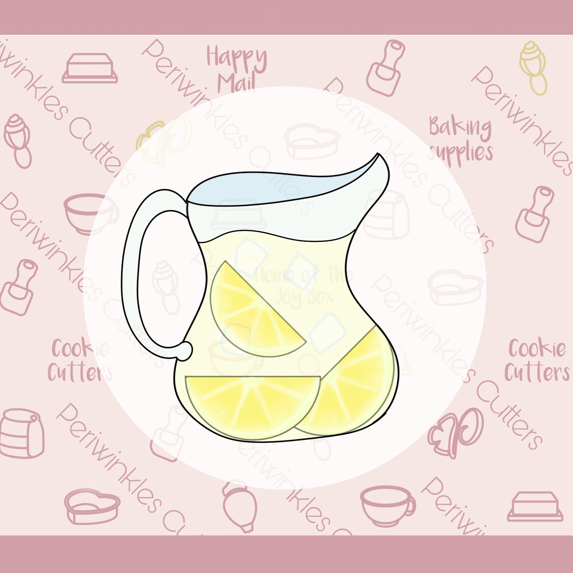 Lemonade Pitcher Cookie Cutter - Periwinkles Cutters