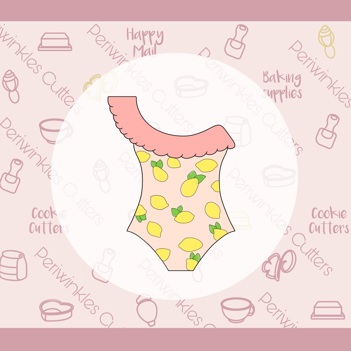 Lemons Swimsuit Cookie Cutter - Periwinkles Cutters