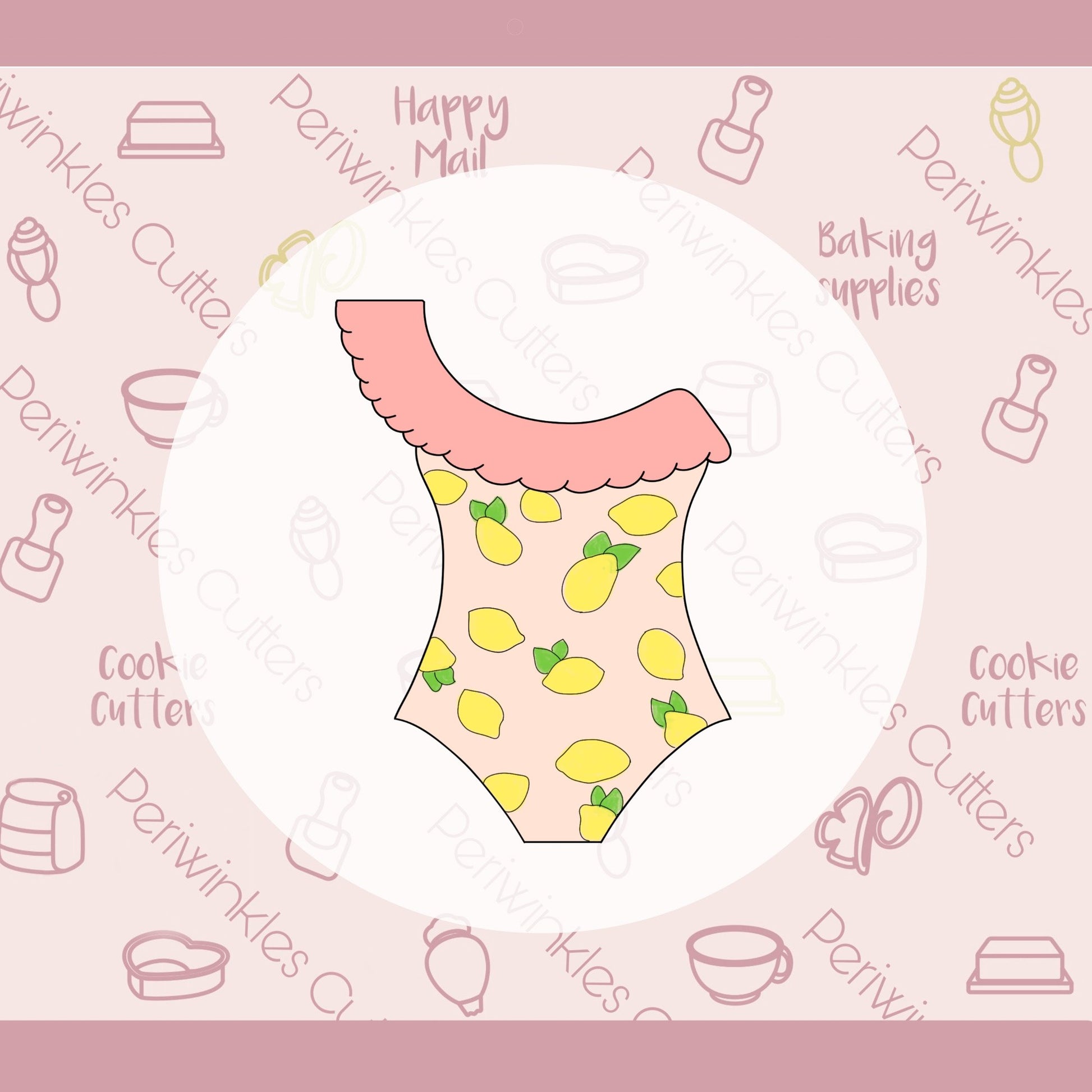 Lemons Swimsuit Cookie Cutter - Periwinkles Cutters