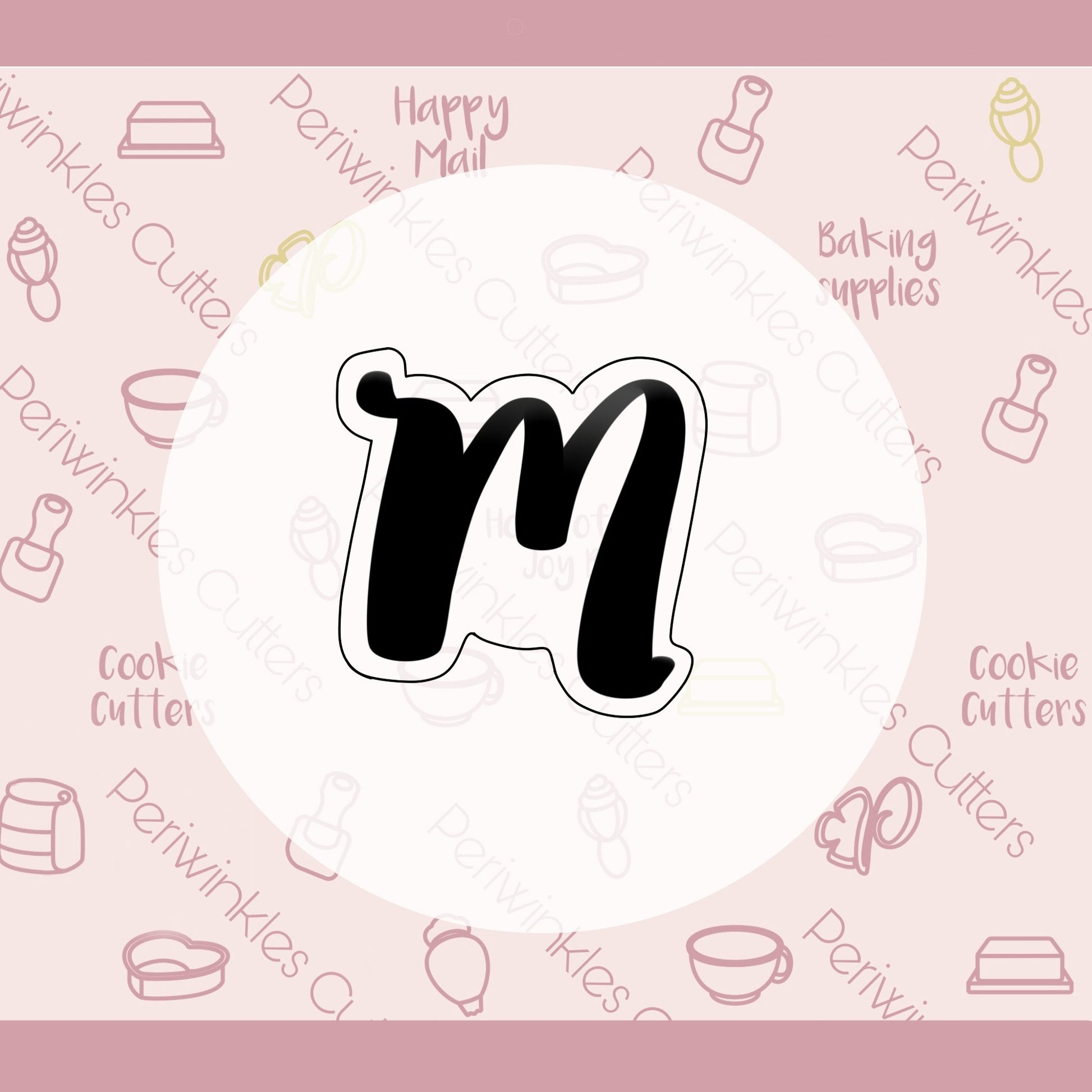 Letter m Cookie Cutter - Periwinkles Cutters