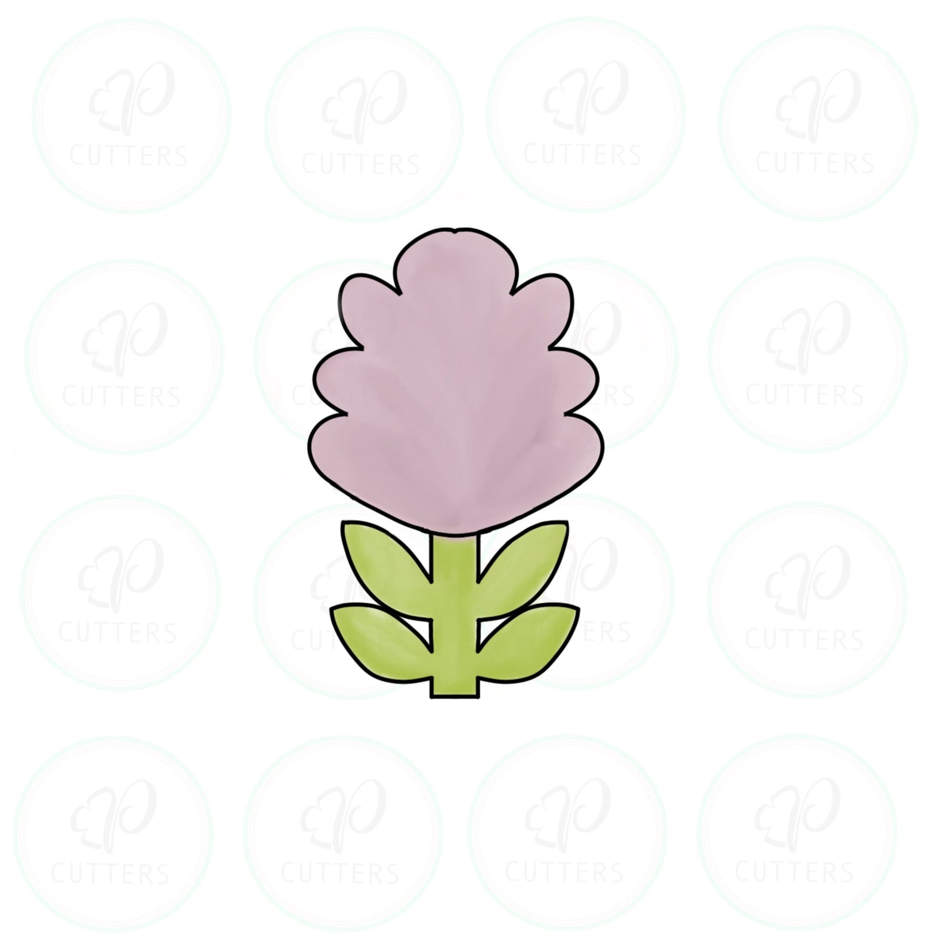 Liatris Flower Cookie Cutter - Periwinkles Cutters