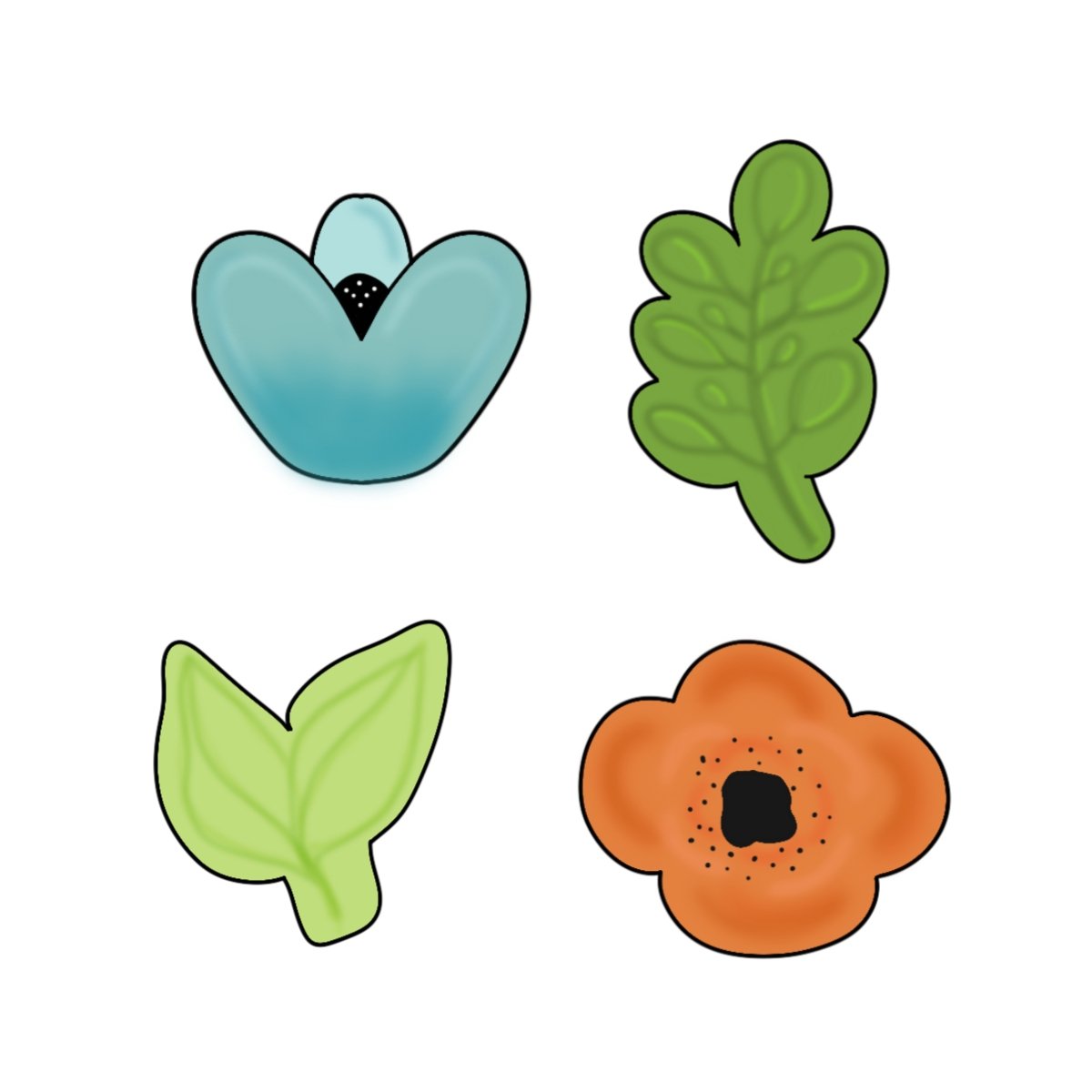 Little Garden Mini 4 Cookie Cutter Set