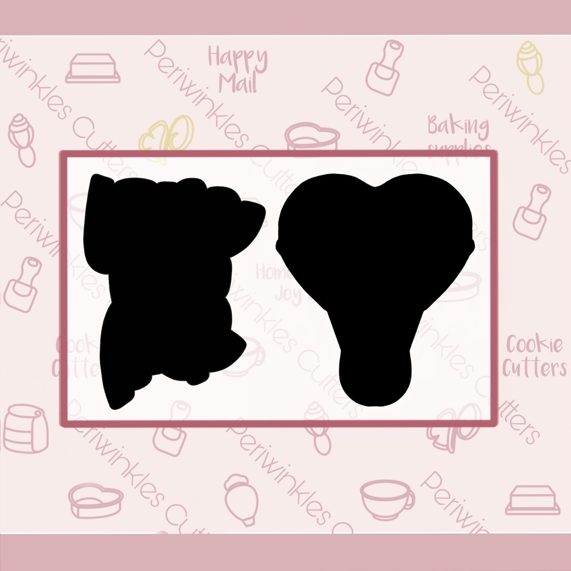 Love is in the Air Set of 2 Cookie Cutter - Periwinkles Cutters