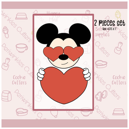 Love Mouse Set of 2 Cookie Cutter - Periwinkles Cutters