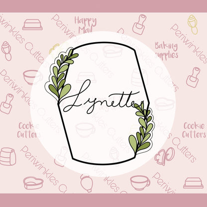 Lynette Plaque Cookie Cutter - Periwinkles Cutters