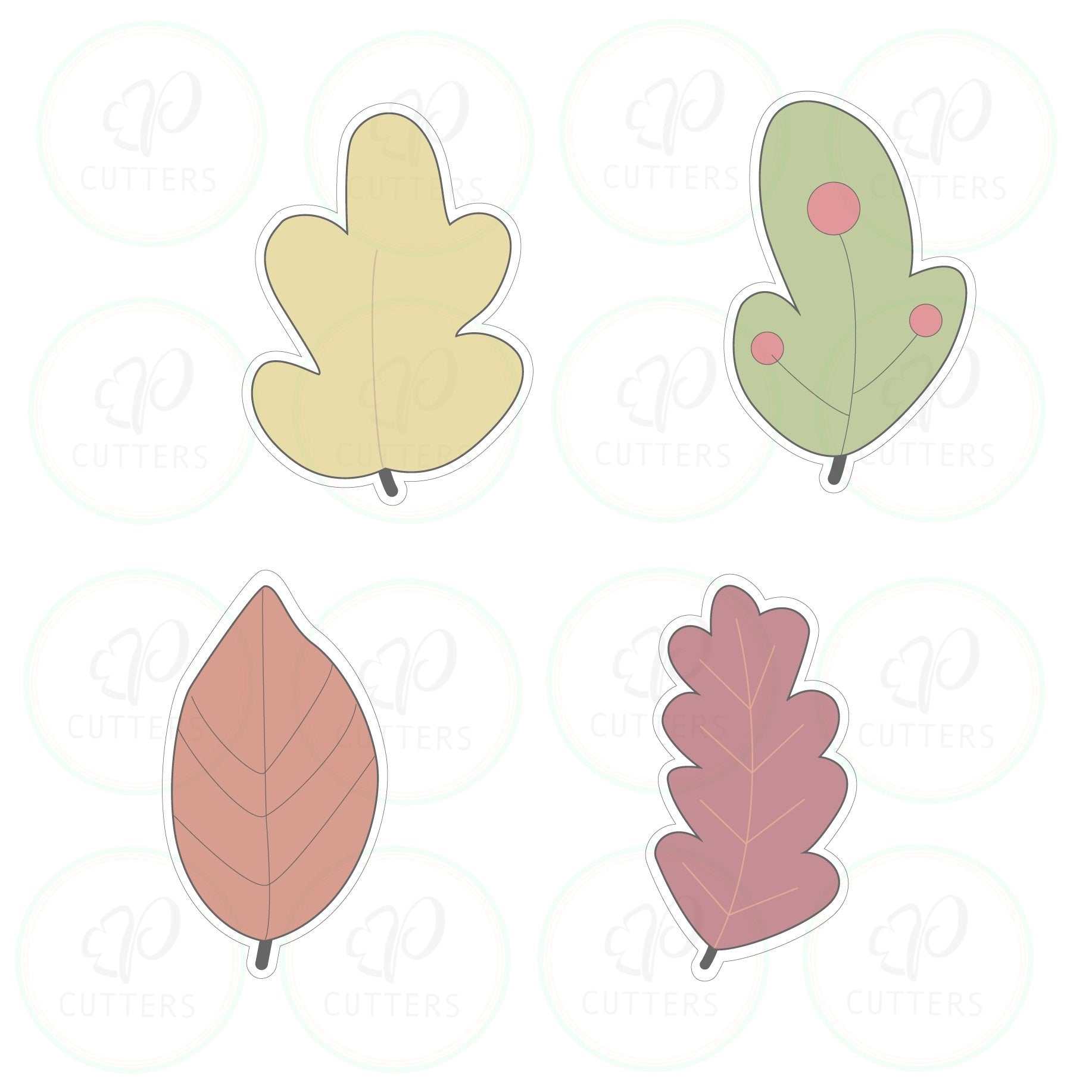 Maddie's Fall Leaves Cookie Cutter - Periwinkles Cutters