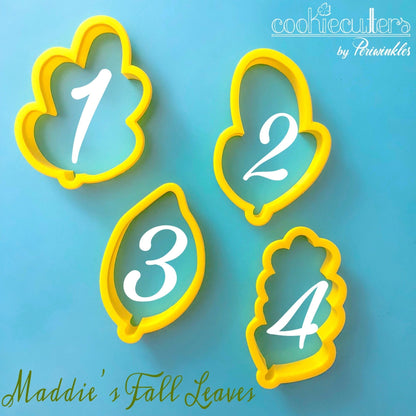 Maddie's Fall Leaves Cookie Cutter - Periwinkles Cutters
