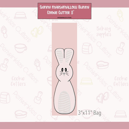 Marshmallow Bunny Long Cookie Cutter - Periwinkles Cutters