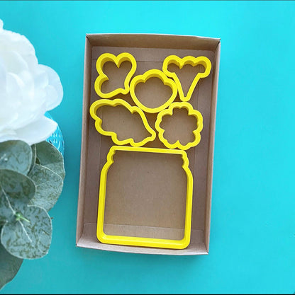 Mason Bouquet 6 pieces Cookie Cutter Set - Periwinkles Cutters