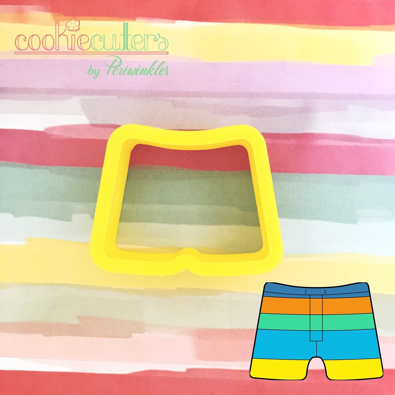Men's Swim Trunks Cookie Cutter - Periwinkles Cutters