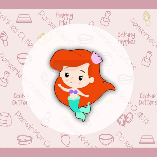Mermaid Girl Cookie Cutter - Periwinkles Cutters