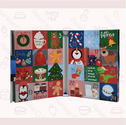 Merry Christmas 24 Mini Advent Calendar Cookie Cutters - Periwinkles Cutters