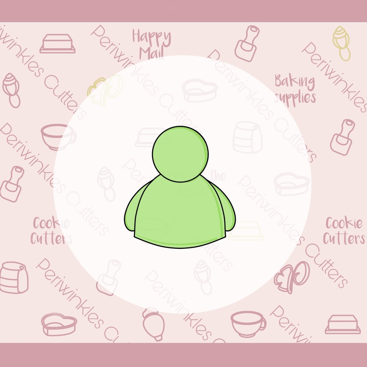 Messenger Guy Cookie Cutter - Periwinkles Cutters