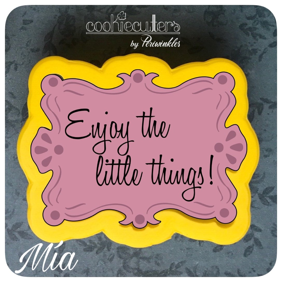 Mia Plaque Cookie Cutter - Periwinkles Cutters