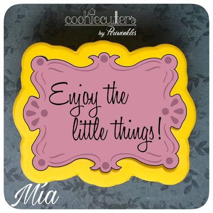 Mia Plaque Cookie Cutter - Periwinkles Cutters