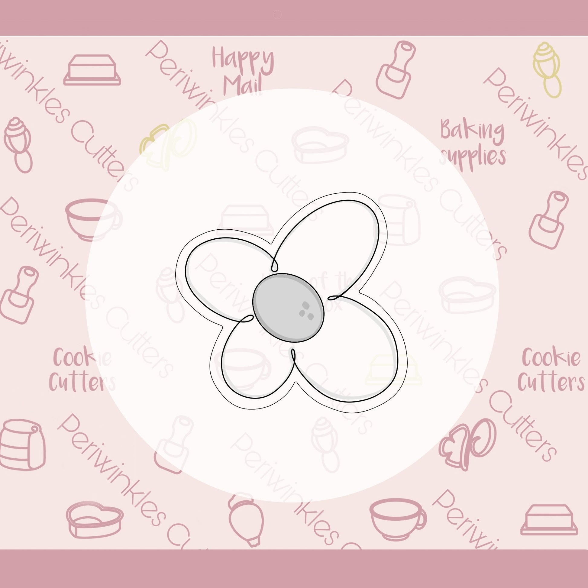 Modern Easter Flower Cookie Cutter - Periwinkles Cutters