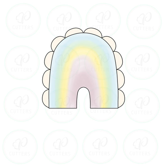 Modern Scallop Rainbow Cookie Cutter - Periwinkles Cutters