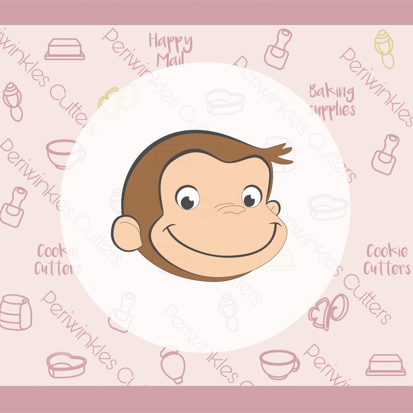 Monkey Face Cookie Cutter - Periwinkles Cutters