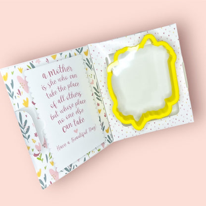 Mother's Day Greeting Card Cookie Cutter - Periwinkles Cutters