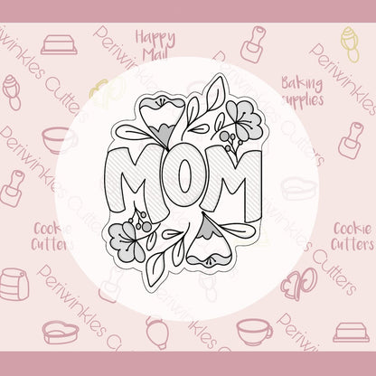 Mother's Day Greeting Card Cookie Cutter - Periwinkles Cutters